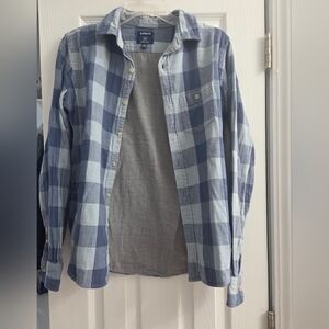 George Light and Dark Blue Plaid Shirt